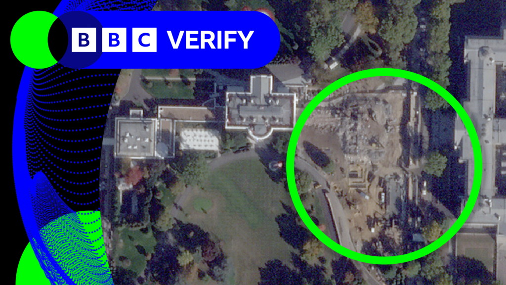 White House East Wing demolition site