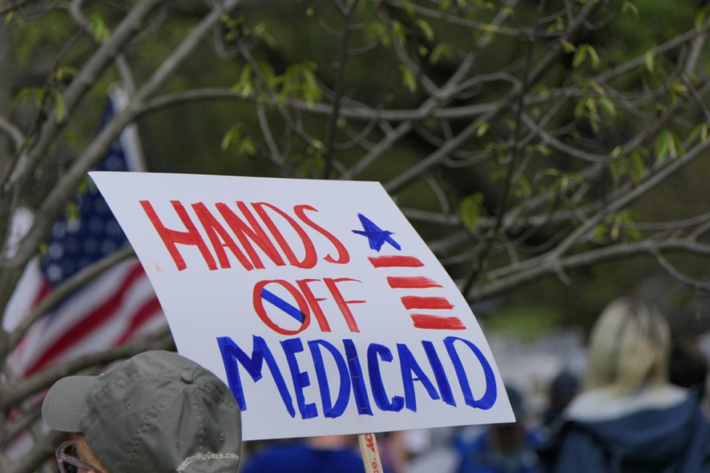 Community members rally together at Centennial Lawn in nationwide 'Hands Off!' protest