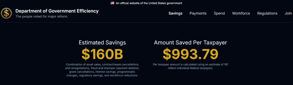 official doge website screenshot