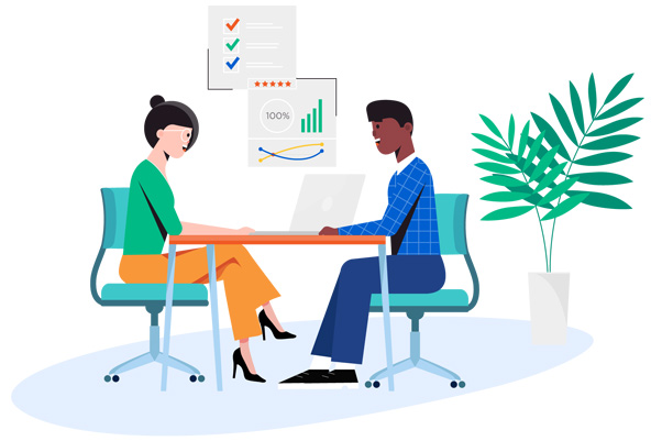 a performance evaluation conversation