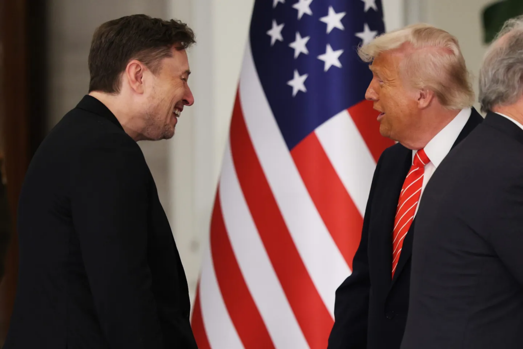 elon musk and donald trump in conversation