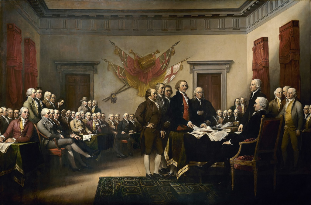John Trumbull's painting, Declaration of Independence
