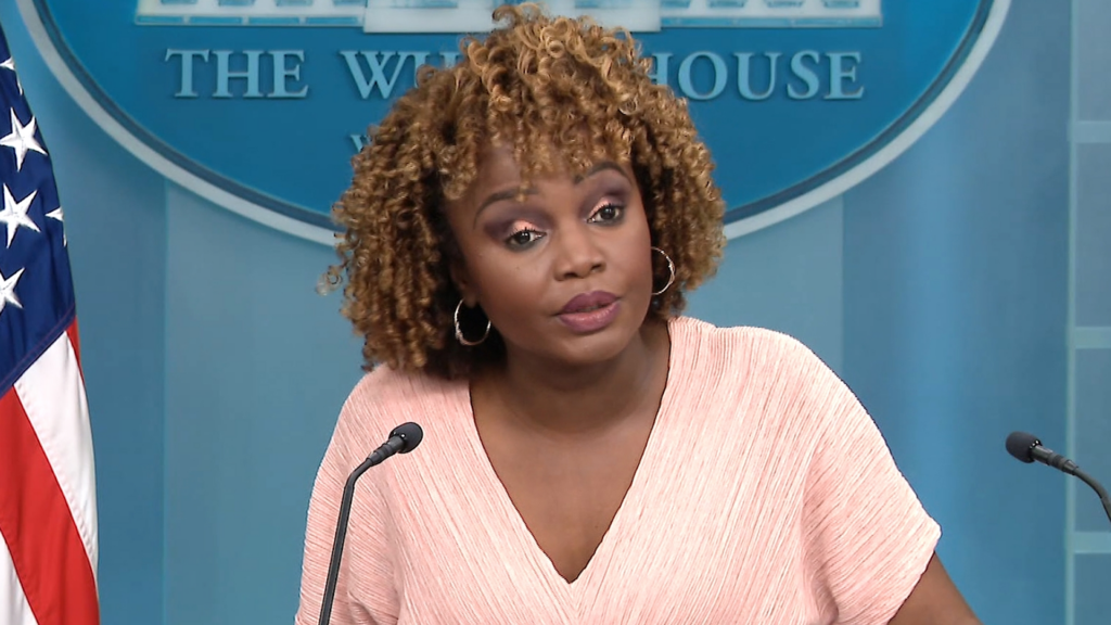 karine jean-pierre during white house press conference