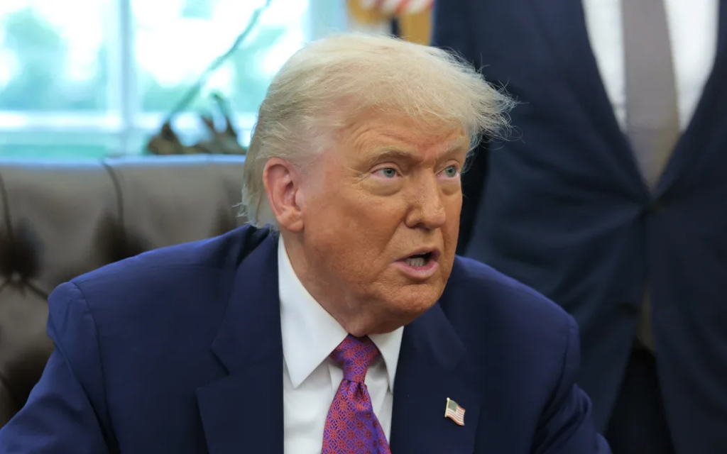 donald trump taking questions in white house oval office