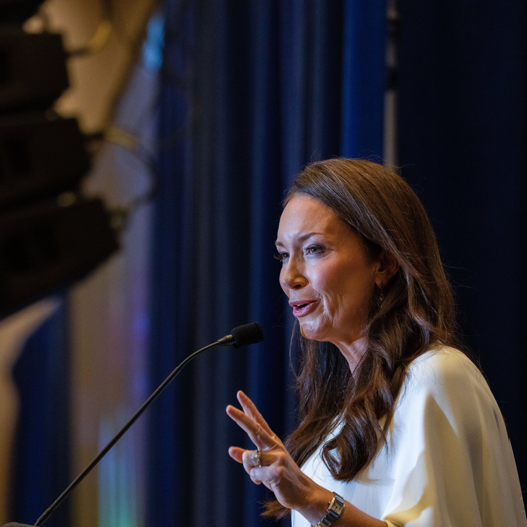 Stephen Miller and Agriculture Secretary Brooke Rollins collage