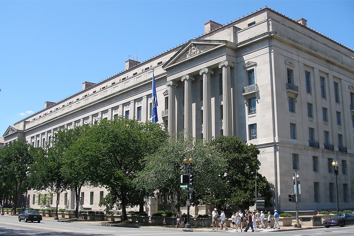 Department of Justice building in Washington D.C.