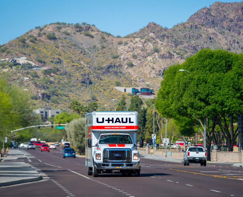 U-Haul moving truck on a highway