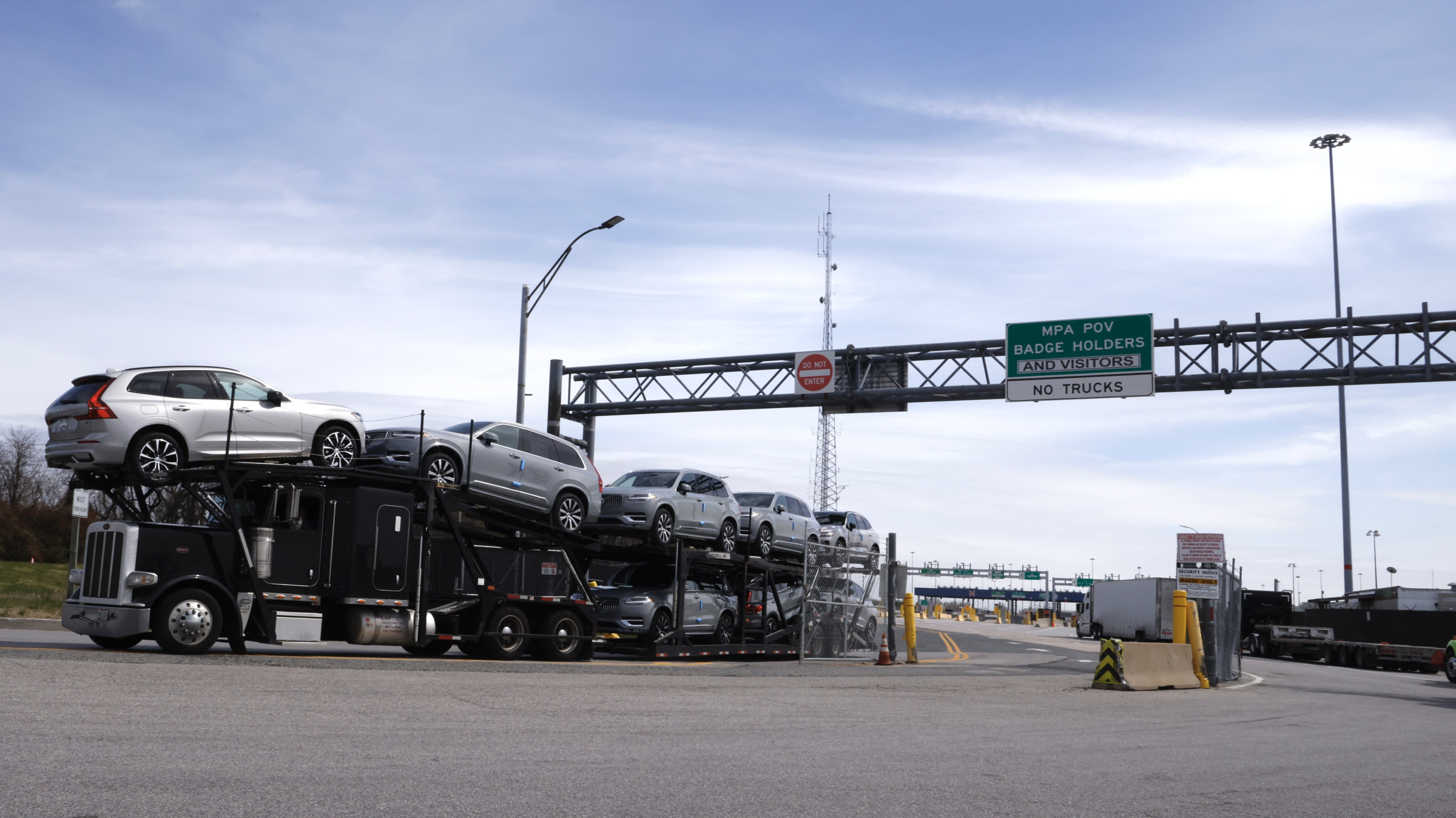 European cars like BMW Mercedes on a shipping dock