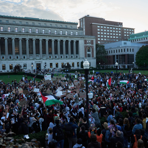 pro-Palestine student protest on a university campus
