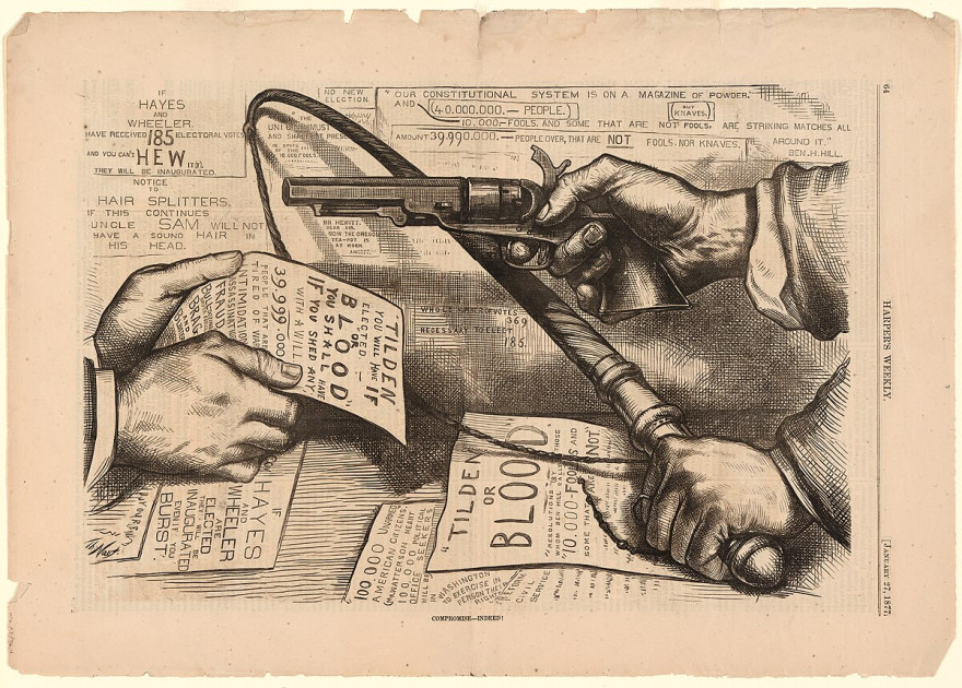 1877 political cartoon of the Electoral Commission