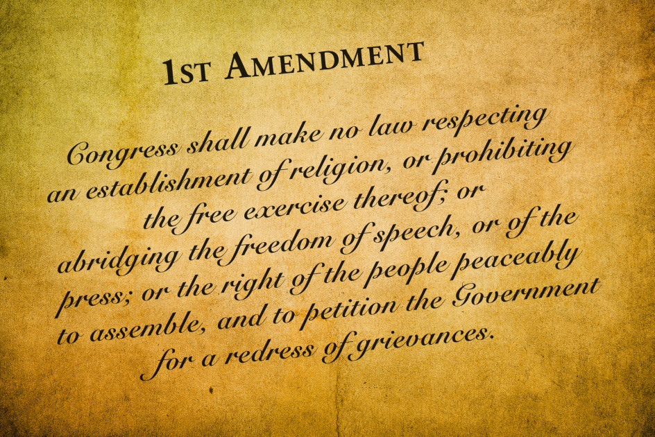 The First Amendment text
