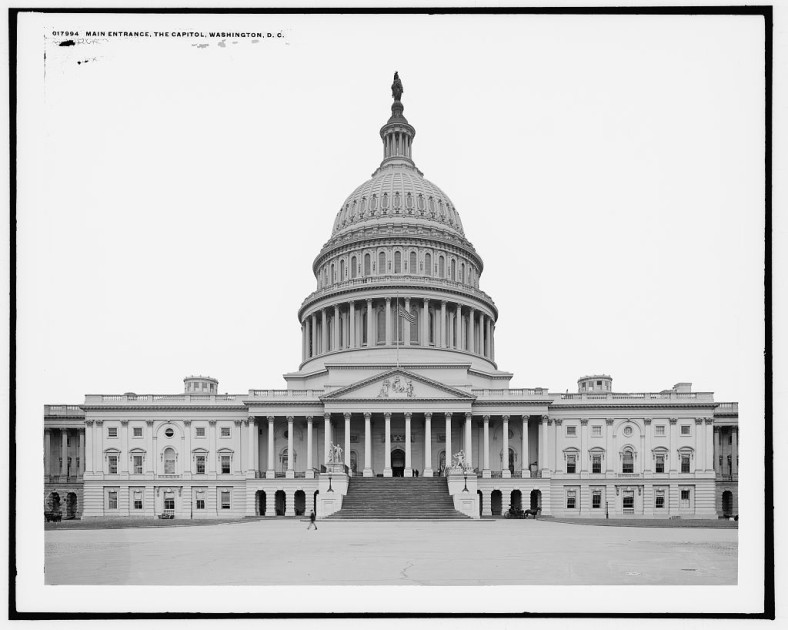 The U.S. Capitol building main entrance
