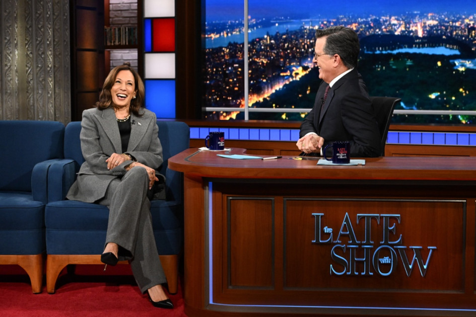 former Vice President Kamala Harris colbert interview