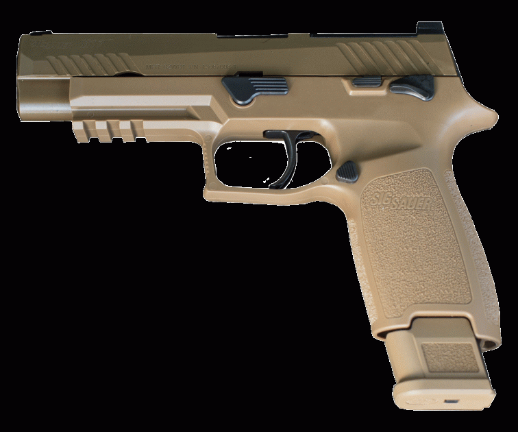 a soldier's personal handgun