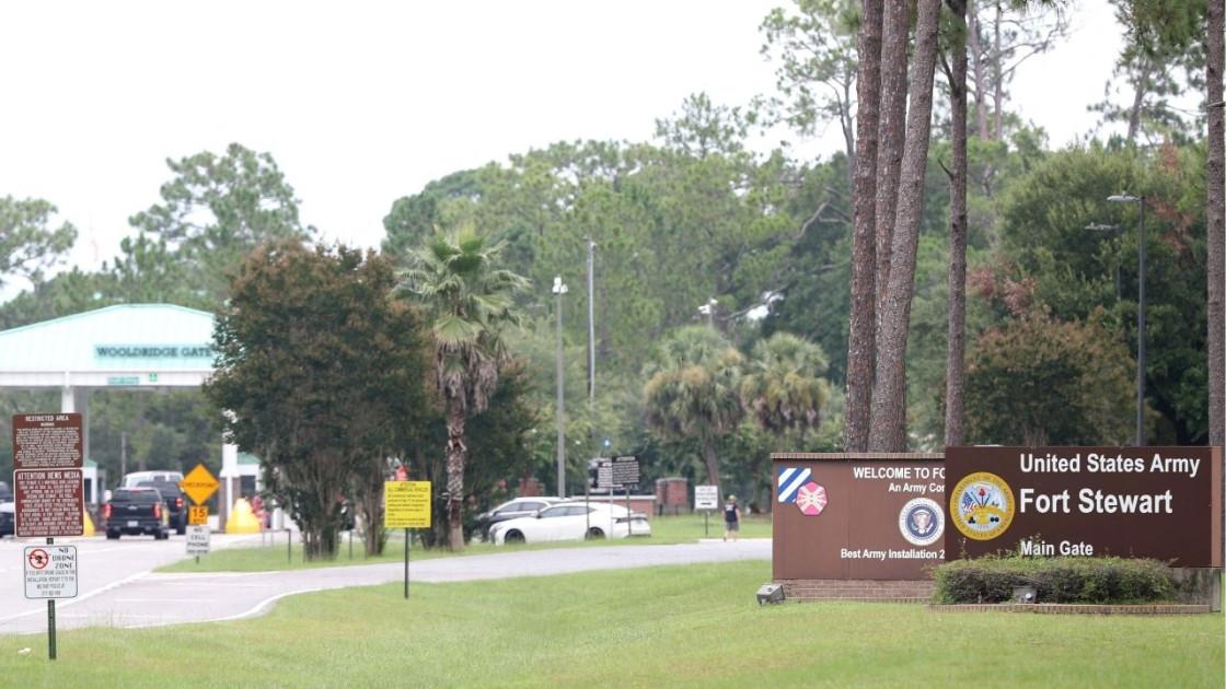 Fort Stewart, Georgia military base entrance