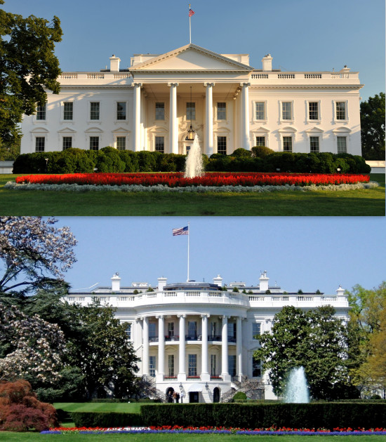 the white house front view