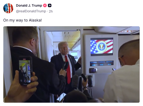 screenshot of truth social post