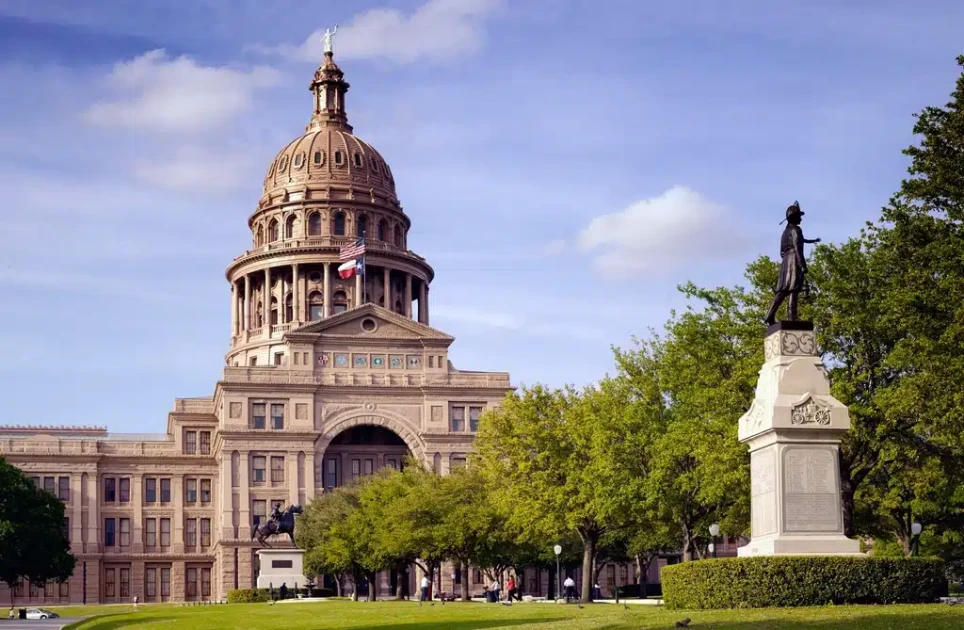 Texas State Capitol building and California State Capitol building collage