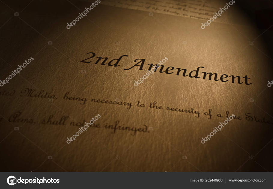text of the Second Amendment on parchment paper