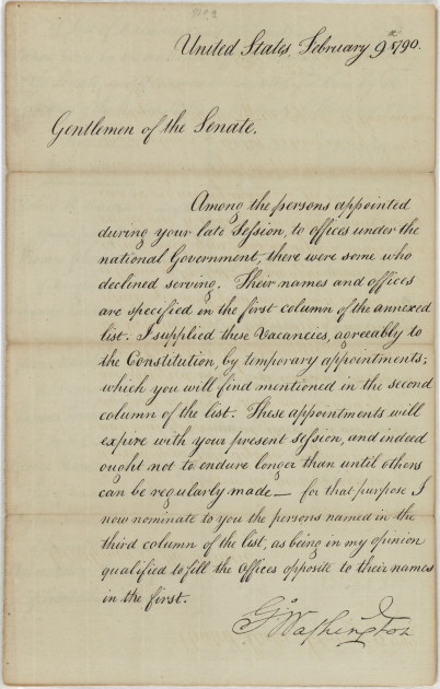 U.S. Constitution document with Appointments Clause highlighted