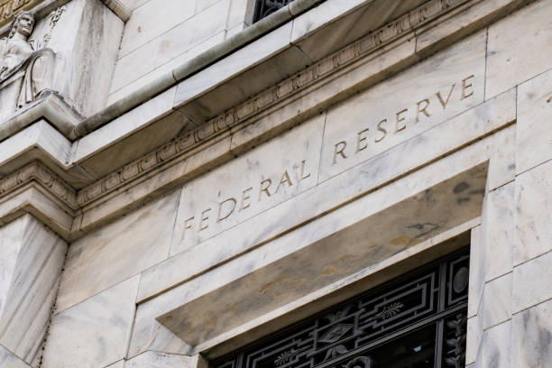 the federal reserve building main entrance sign