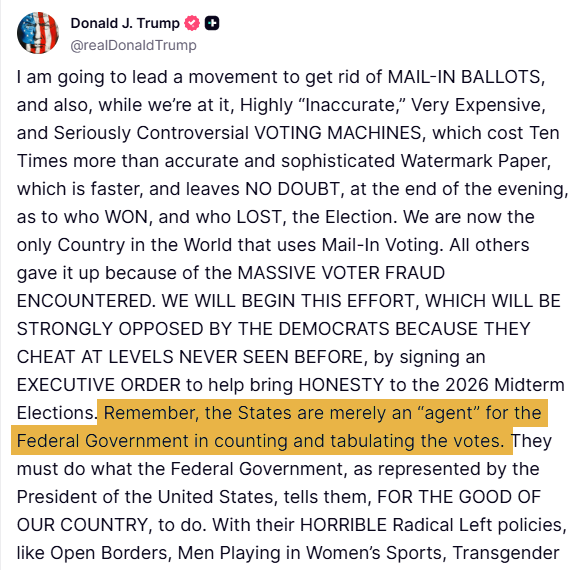 truthsocial screenshot states are agents