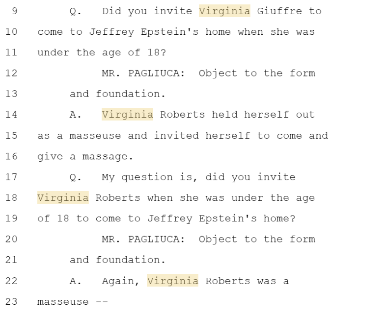 screenshot of transcript