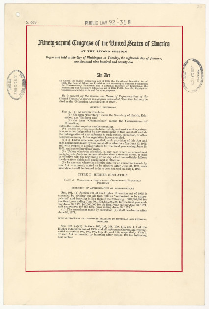 copy of Title IX of the Education Amendments of 1972
