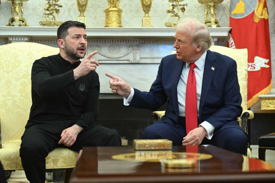 President Donald Trump and Ukrainian President Volodymyr Zelenskyy in white house