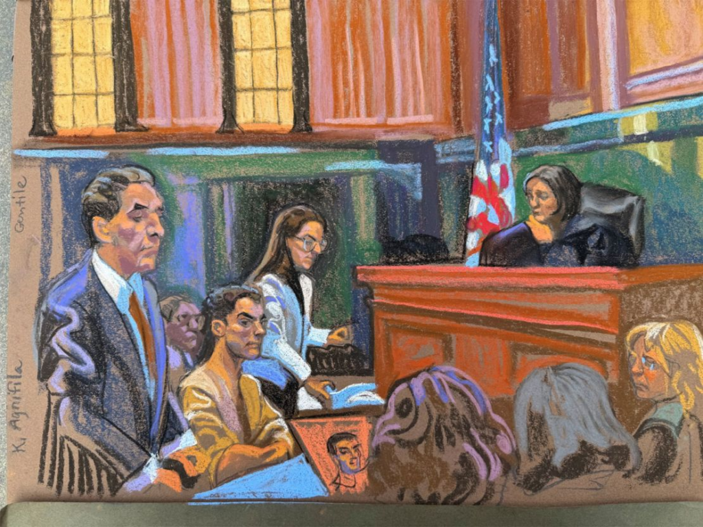 court sketch mangione