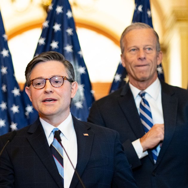 Speaker Mike Johnson and Senator John Thune