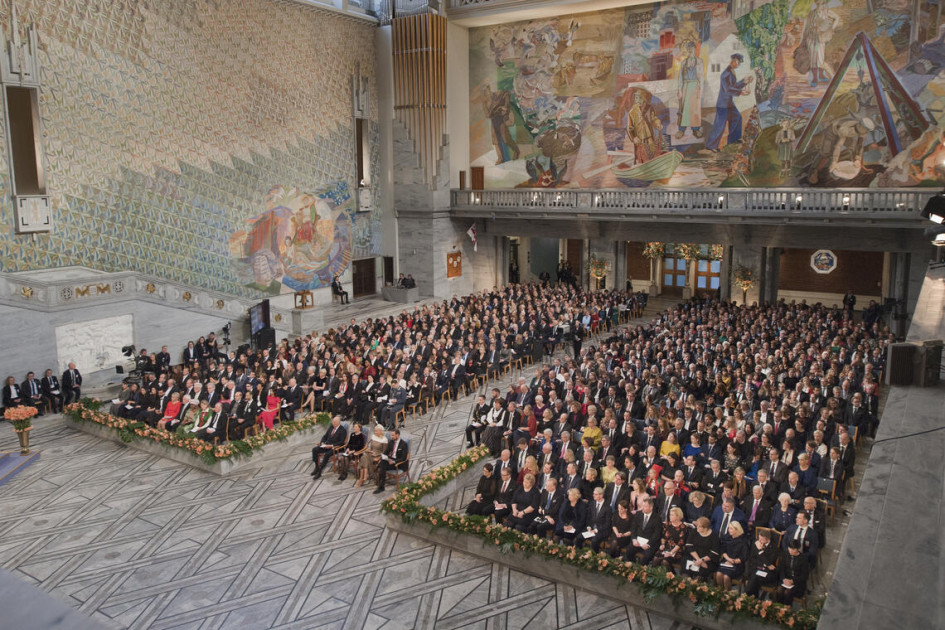 Nobel Peace Prize medal ceremony
