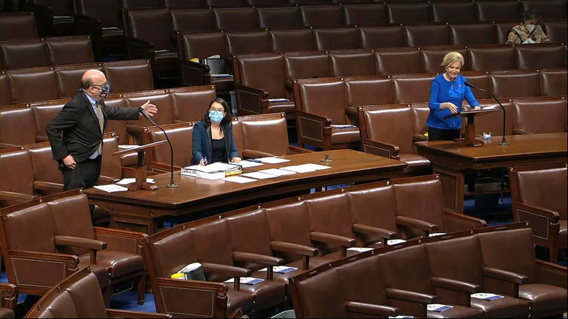 empty congressional chamber