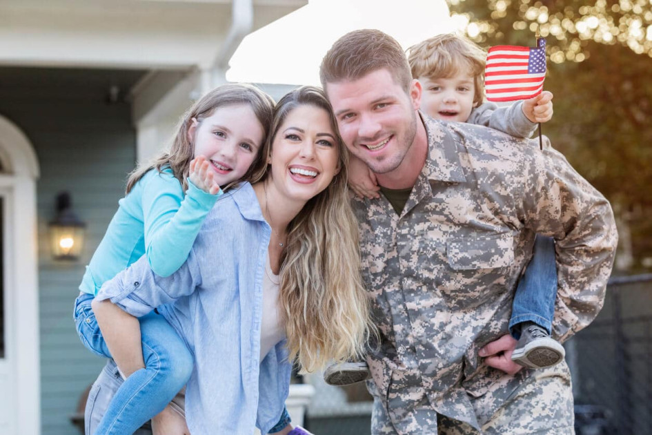 military family at home