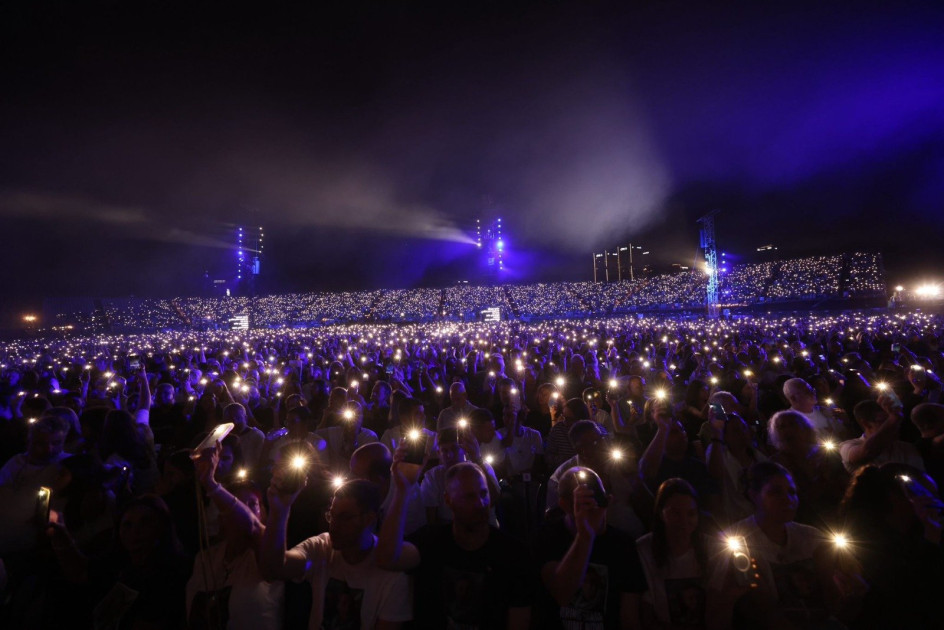 October 7 memorial vigil Tel Aviv families