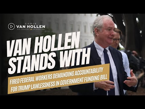 Senator Chris Van Hollen speaking at rally