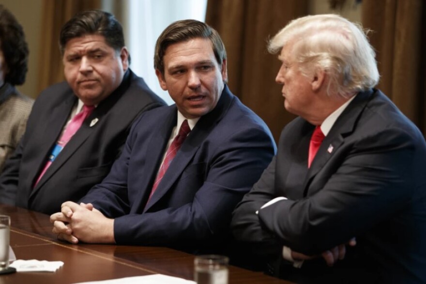 President Donald Trump and Illinois Governor J.B. Pritzker