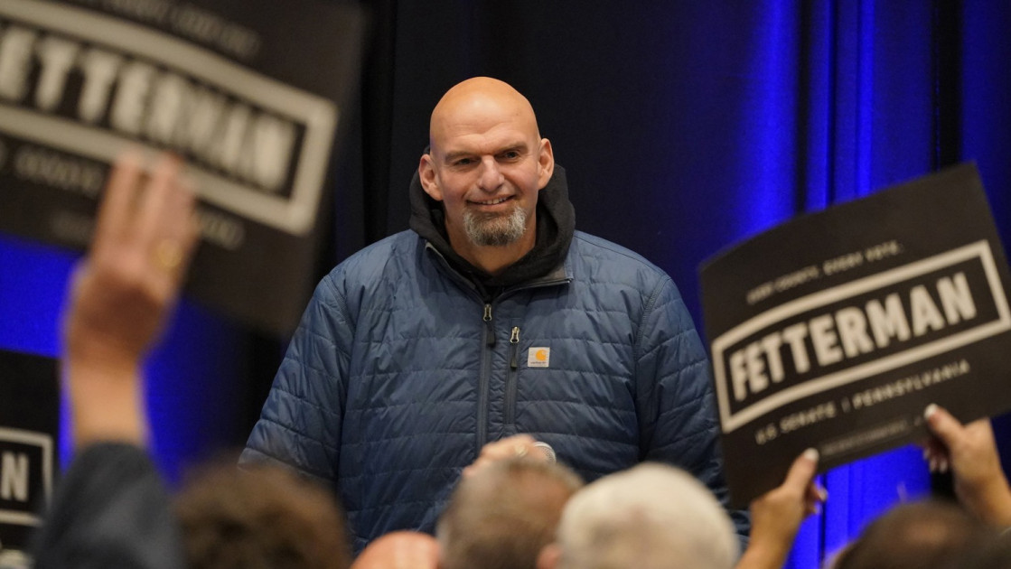 John Fetterman speaking press conference