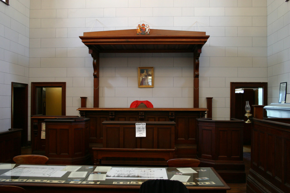 federal judge courtroom bench