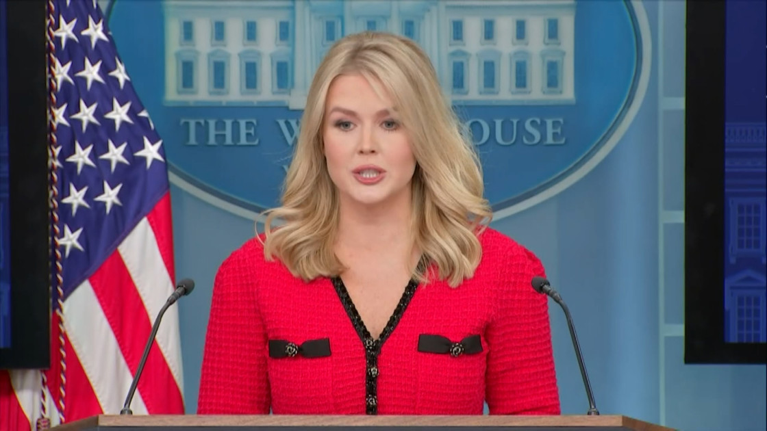karoline leavitt during white house press briefing