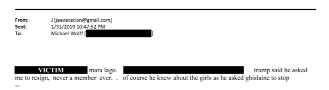 wolff epstein email screenshot