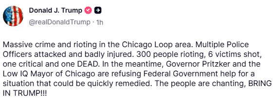 truthsocial screenshot chicago loop