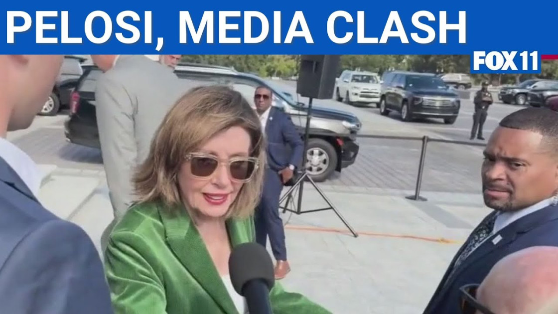 nancy pelosi talking to reporters