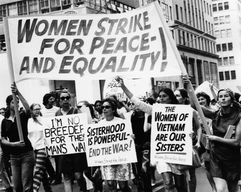 ERA protest march 1970s women demonstrators