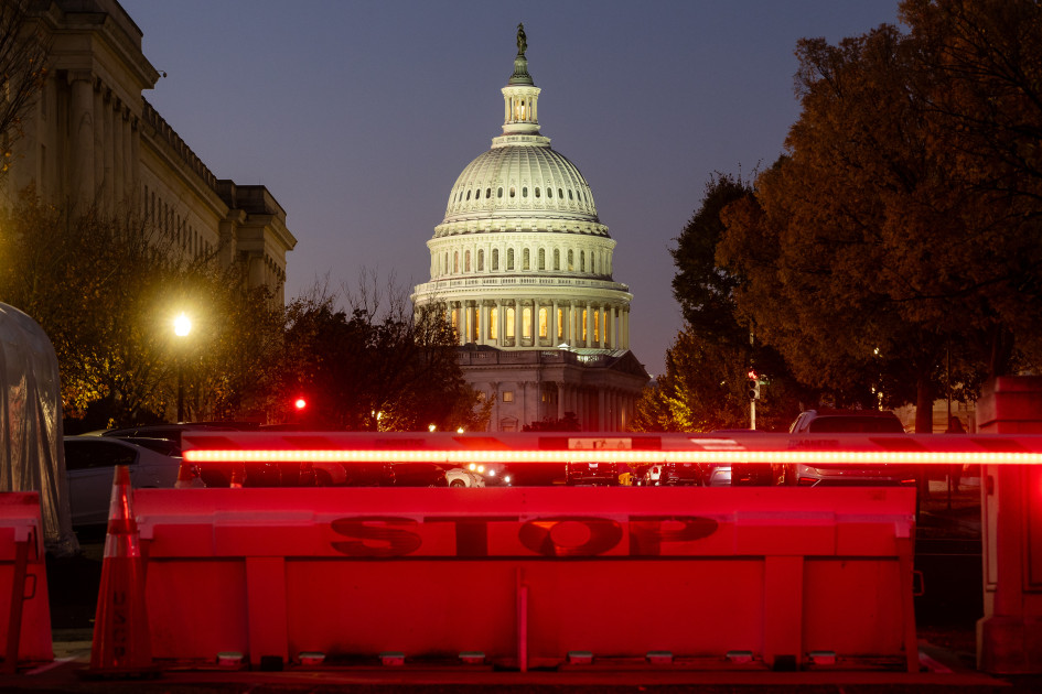Congress at night during government shutdown