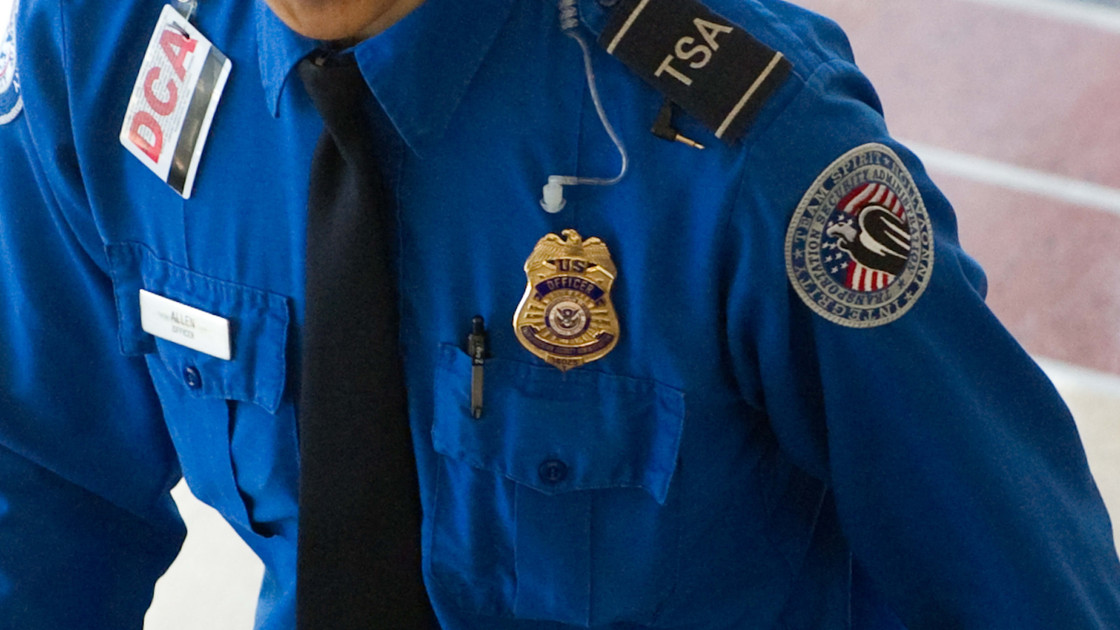 <strong>Transportation Security Administration (TSA) officers at Ronald Reagan Washington National Airport</strong>