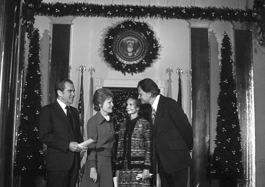 Richard Nixon family Christmas 1973