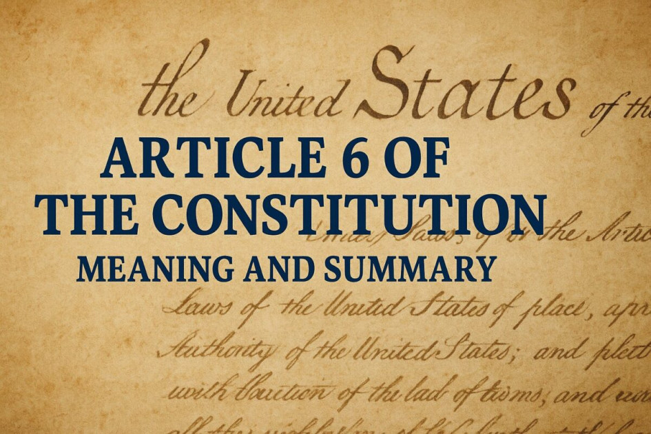 The U.S. Constitution, Article I and Article VI