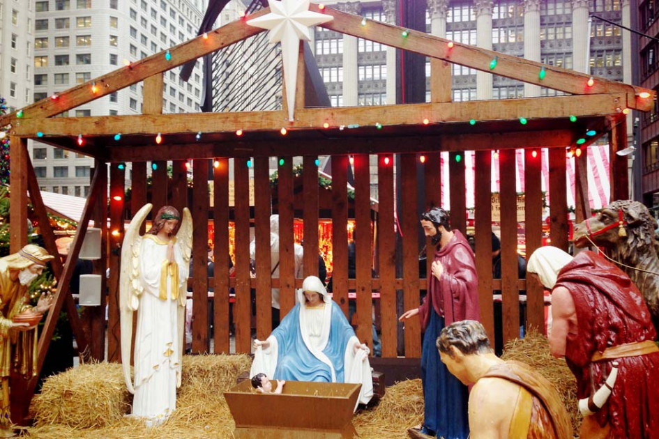 Christmas nativity scene public display