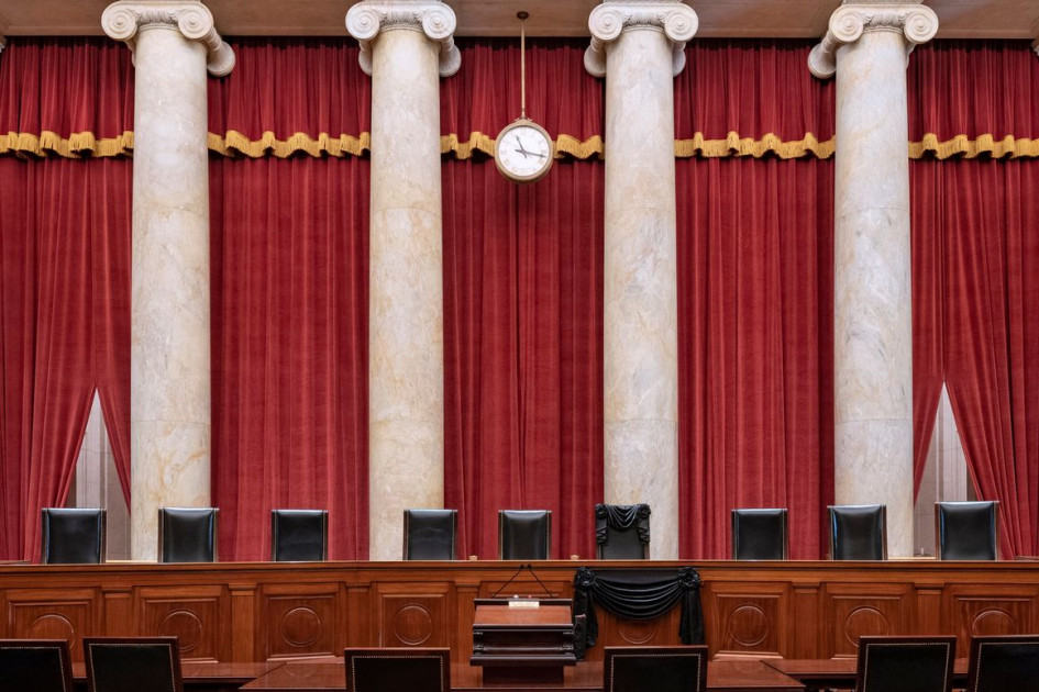 Supreme Court justices bench